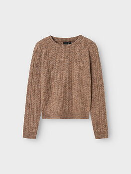 NLFKAVE LS SHORT S KNIT Sepia Tint Ext3103