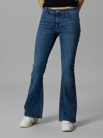 NLFBLI DNM LW S FLARED PANT NOOS Medium Blue Denim - 4