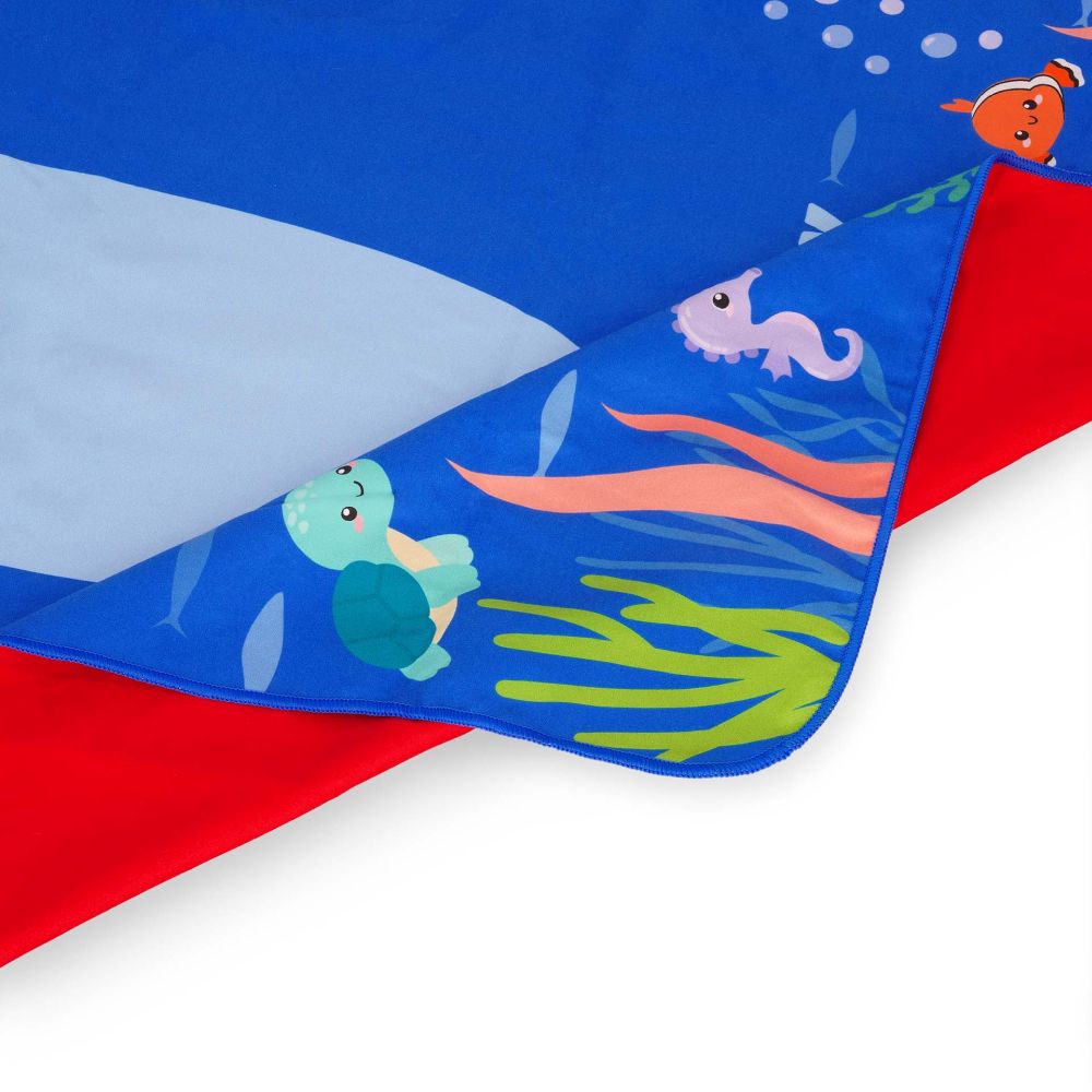 Håndklæde-poncho kids, Shark - 4