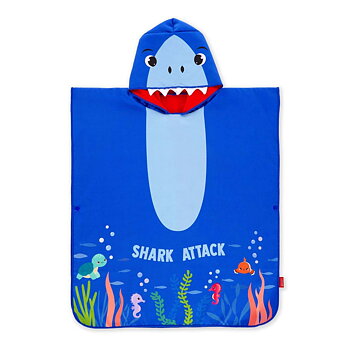 Handduks-poncho kids, Shark