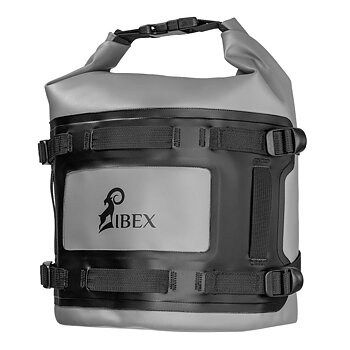 Toppväska vattentät, 8 lit svart/grå - Ibex