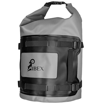 Toppväska vattentät, 20 lit svart/grå - Ibex