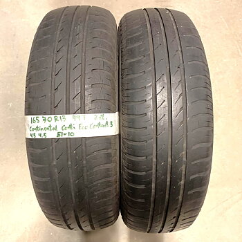 13" BEGAGNADE SOMMARDÄCK | 2 st 165/70 R13 79T Continental Conti Eco Contact 3 * Sprickor | V51-10 | 4.5|4.5 mm | X-4