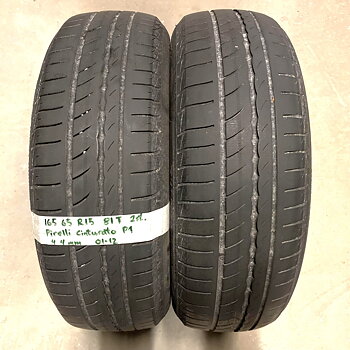 15" BEGAGNADE SOMMARDÄCK | 2 st 165/65 R15 81T Pirelli Cinturato P1 | V01-12 | 4|4 mm | X-4