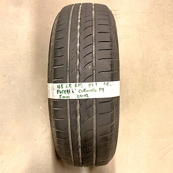 15" BEGAGNAT SOMMARDÄCK | 1 st 165/65 R15 81T Pirelli Cinturato P1 | V01-12 | 5 mm | G-2