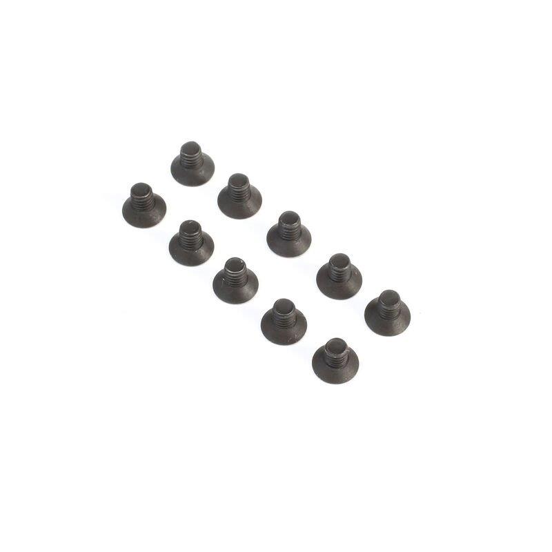 TLR Flat Head Screws, M2.5 x 4mm (10)
