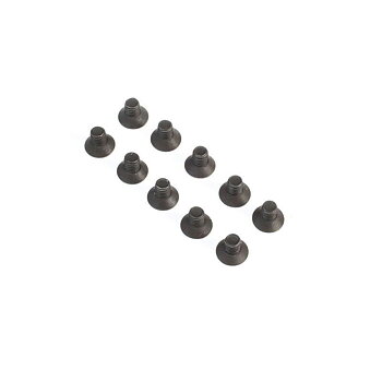 TLR Flat Head Screws, M2.5 x 4mm (10)