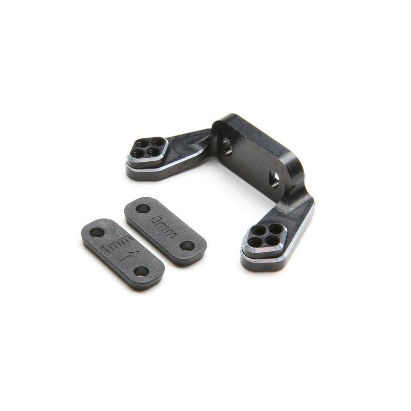 TLR Rear Camber Block, Black with Inserts: 22 4.0