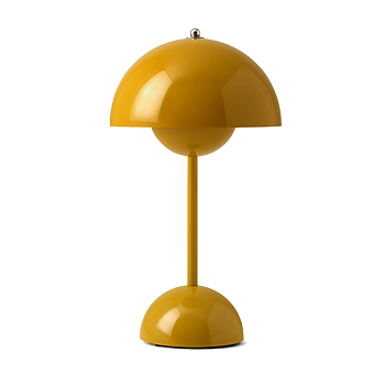 Flowerpot Portabel Bordslampa VP9 - Mustard