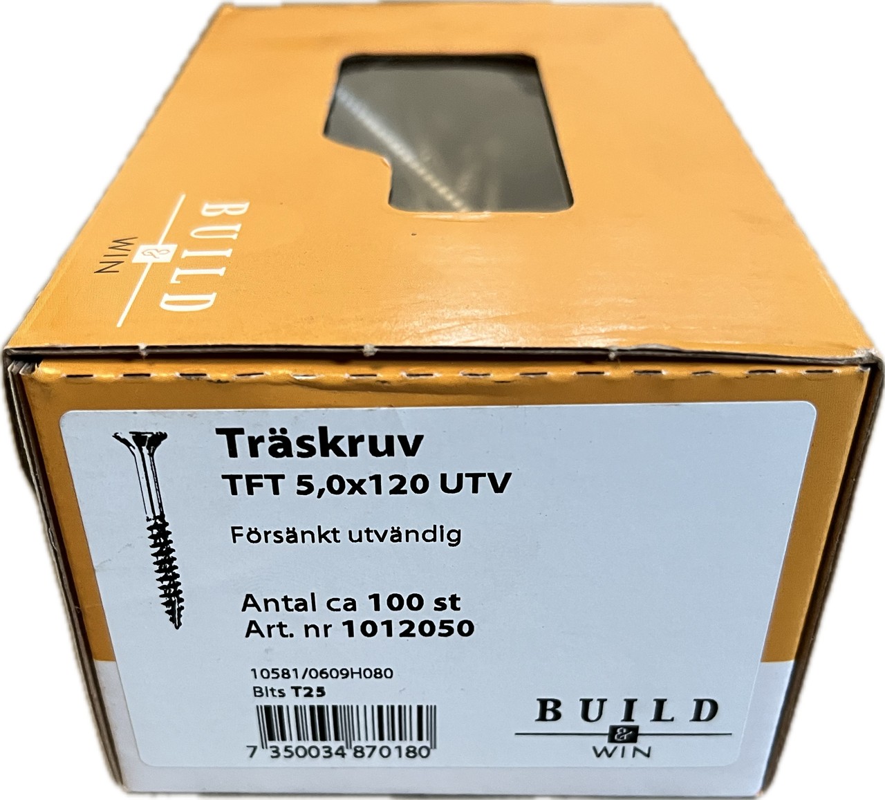 Träskruv Torx TFT 5X120 100/förp. Nettoprisad artikel