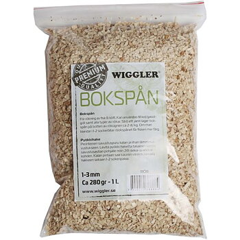 Wiggler rökspån (bok) 280 g/1 liter