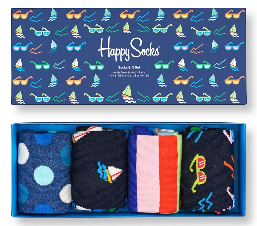 4- Pack Happy Socks Navy Socks Gift Set