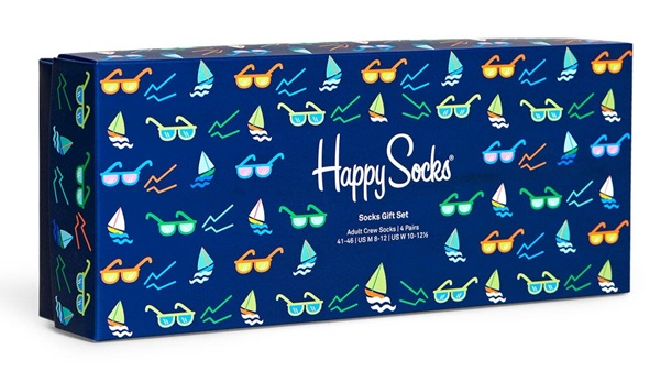 4- Pack Happy Socks Navy Socks Gift Set - 2