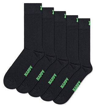  5-Pack Happy Socks Solid Socks