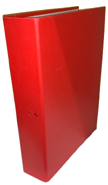 Röd gaffelpärm