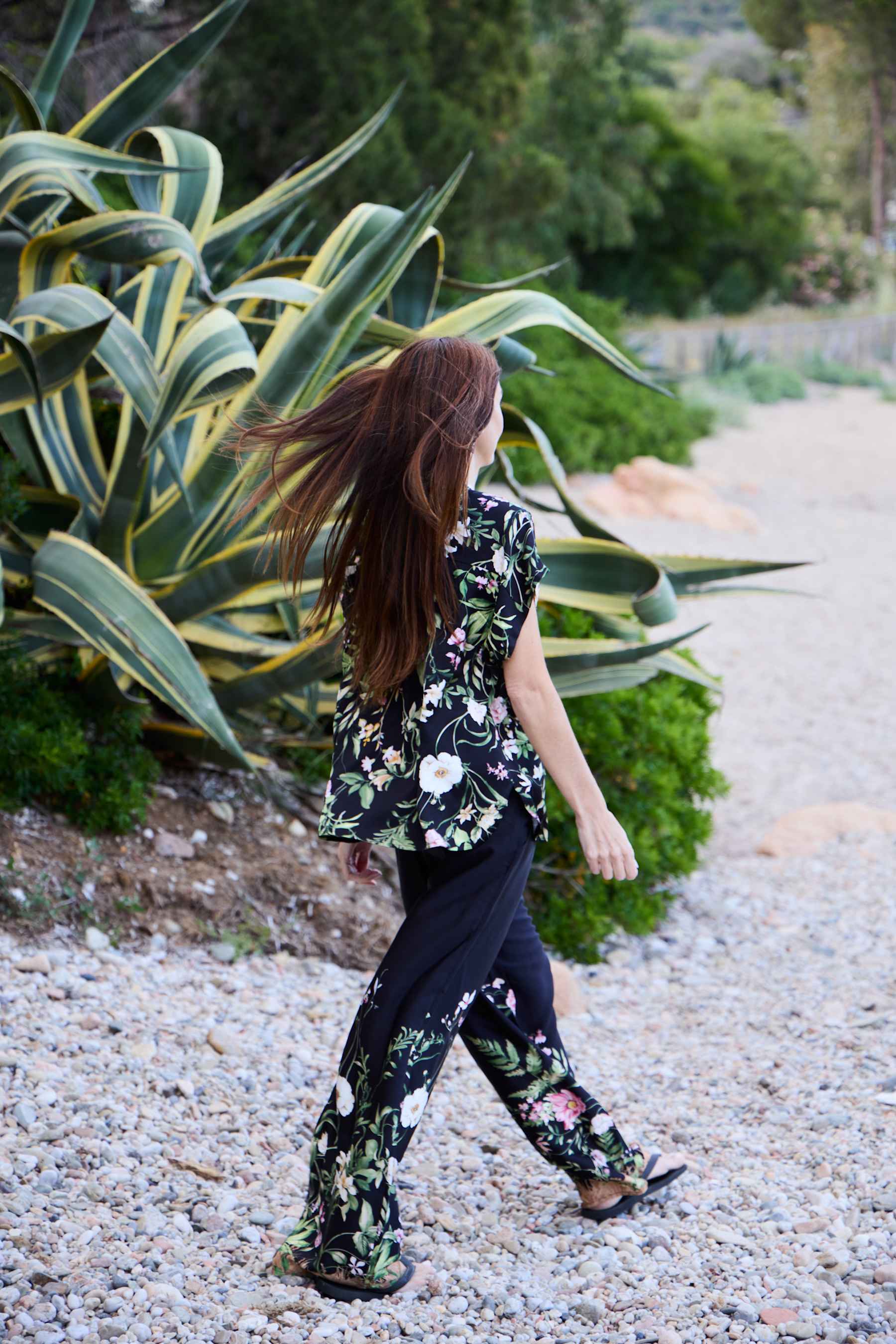 BCZENNIA pant Black Flower - 3