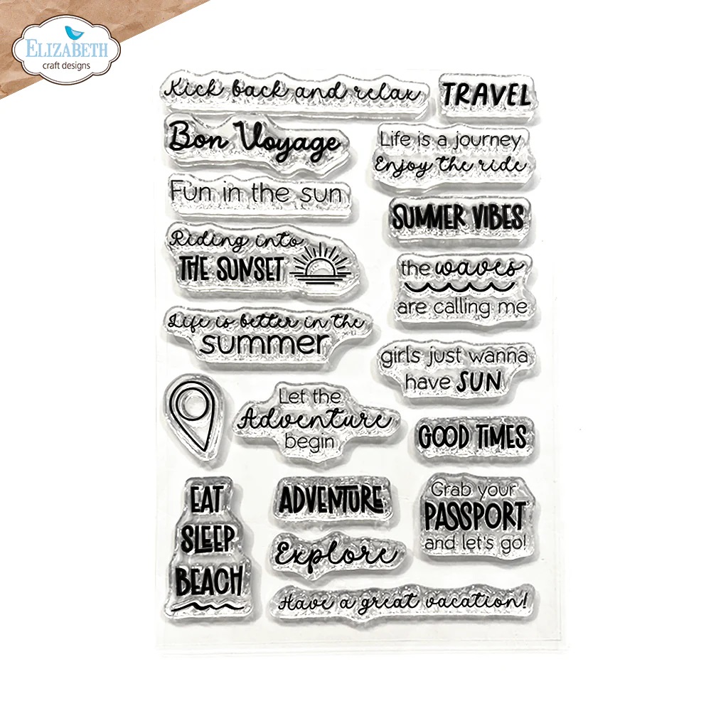 Elizabeth - Clear stamps - Summer Travel Sentiments
