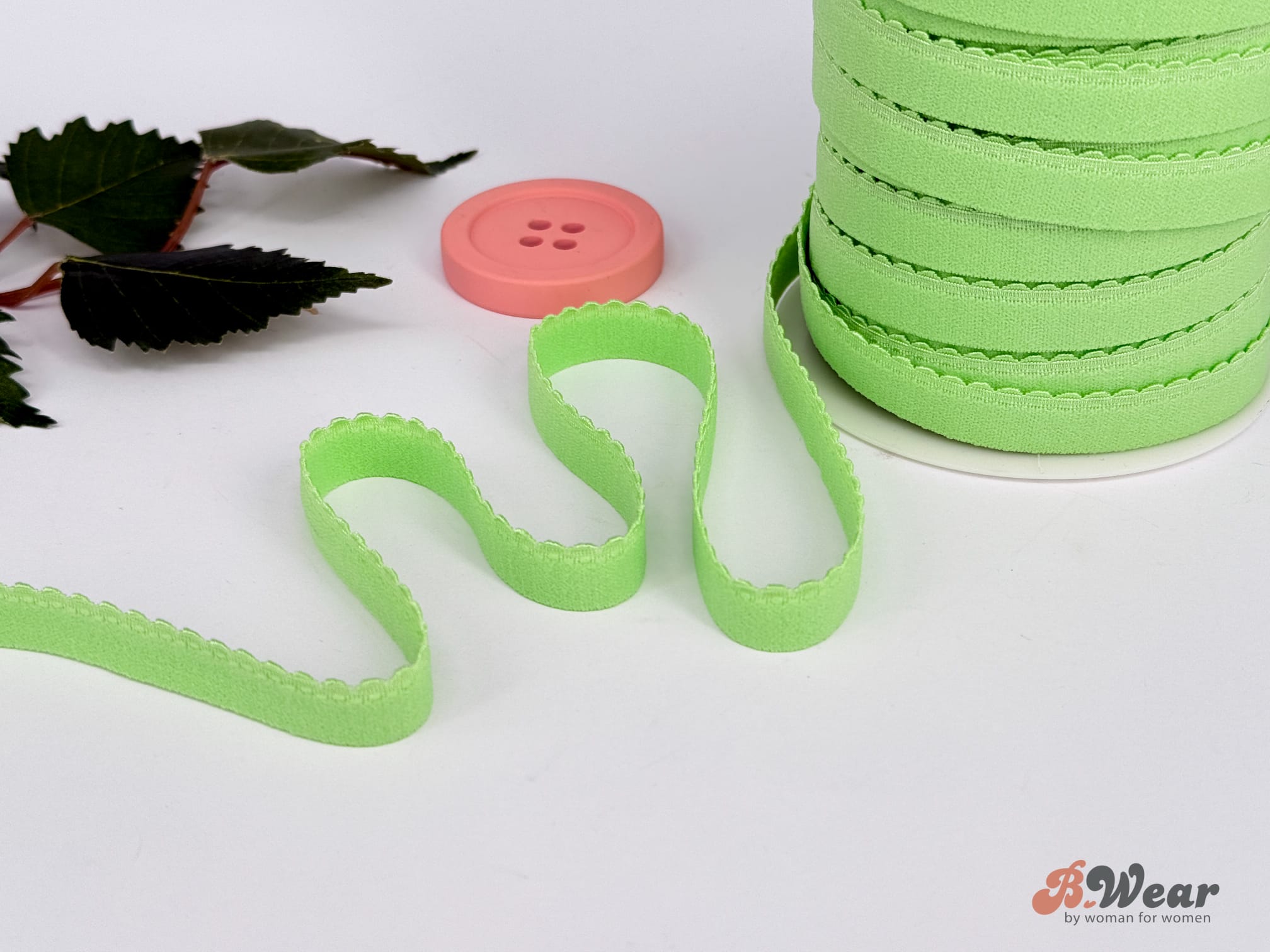 Bra Elastic 15 mm - Pistachsio green