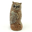 Bengt Wall (1960s) Brown Owl with Relief Decor 13 cm