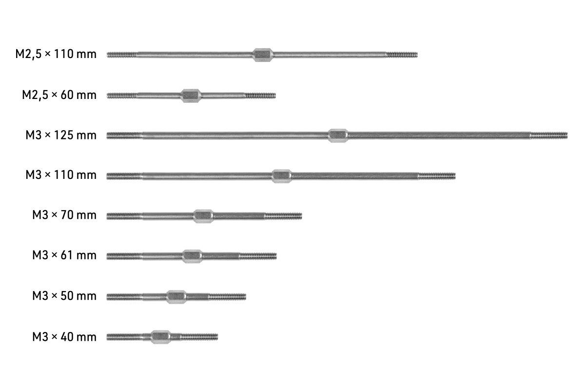 Pushrod with Hex M3x70mm - 2