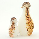 Monica Backström (1970s) Two Stylistic Glass Birds 12–21 cm