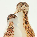 Monica Backström (1970s) Two Stylistic Glass Birds 12–21 cm