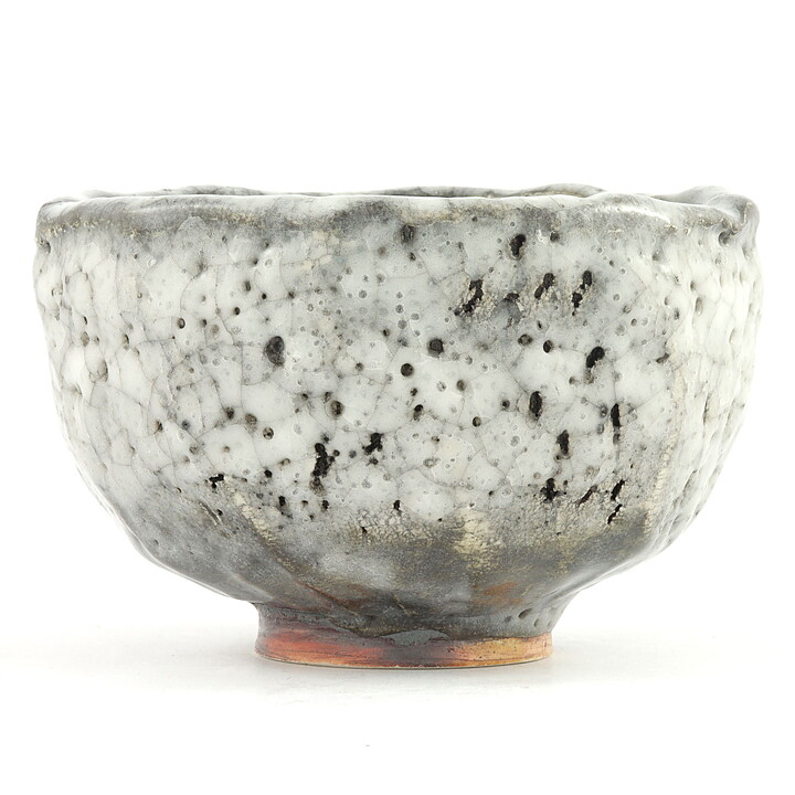 Isak Isaksson (2000s) Unique Chawan Bowl with White Glaze 12 cm  #7