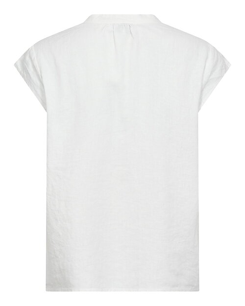 Blus Naja linneblandning offwhite - 3