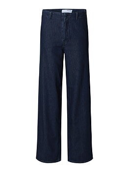 SLFEXTRA WIDE MELLA-BORA HW JEANS Dark Blue Denim
