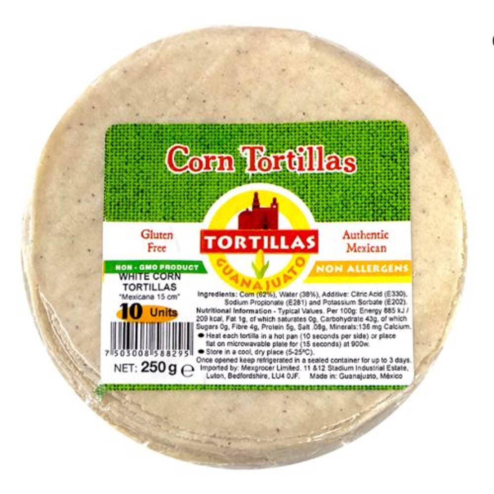 Corn Tortillas Guanajuato 10 units x 15cm (250 g)
