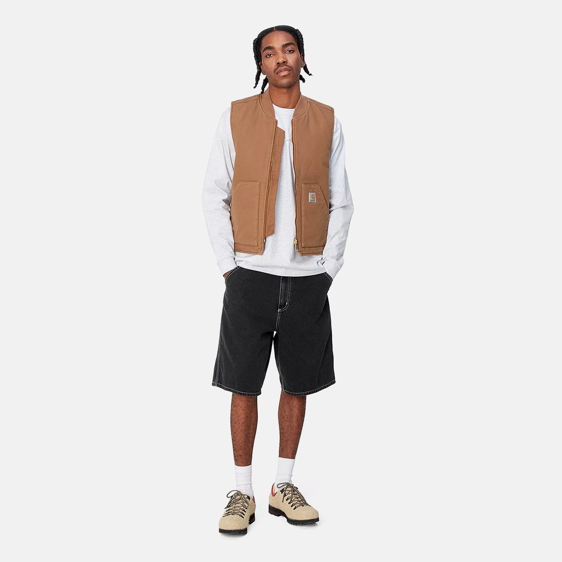 Carhartt WIP - Simple Short Heavy Stone Wash Black - 4