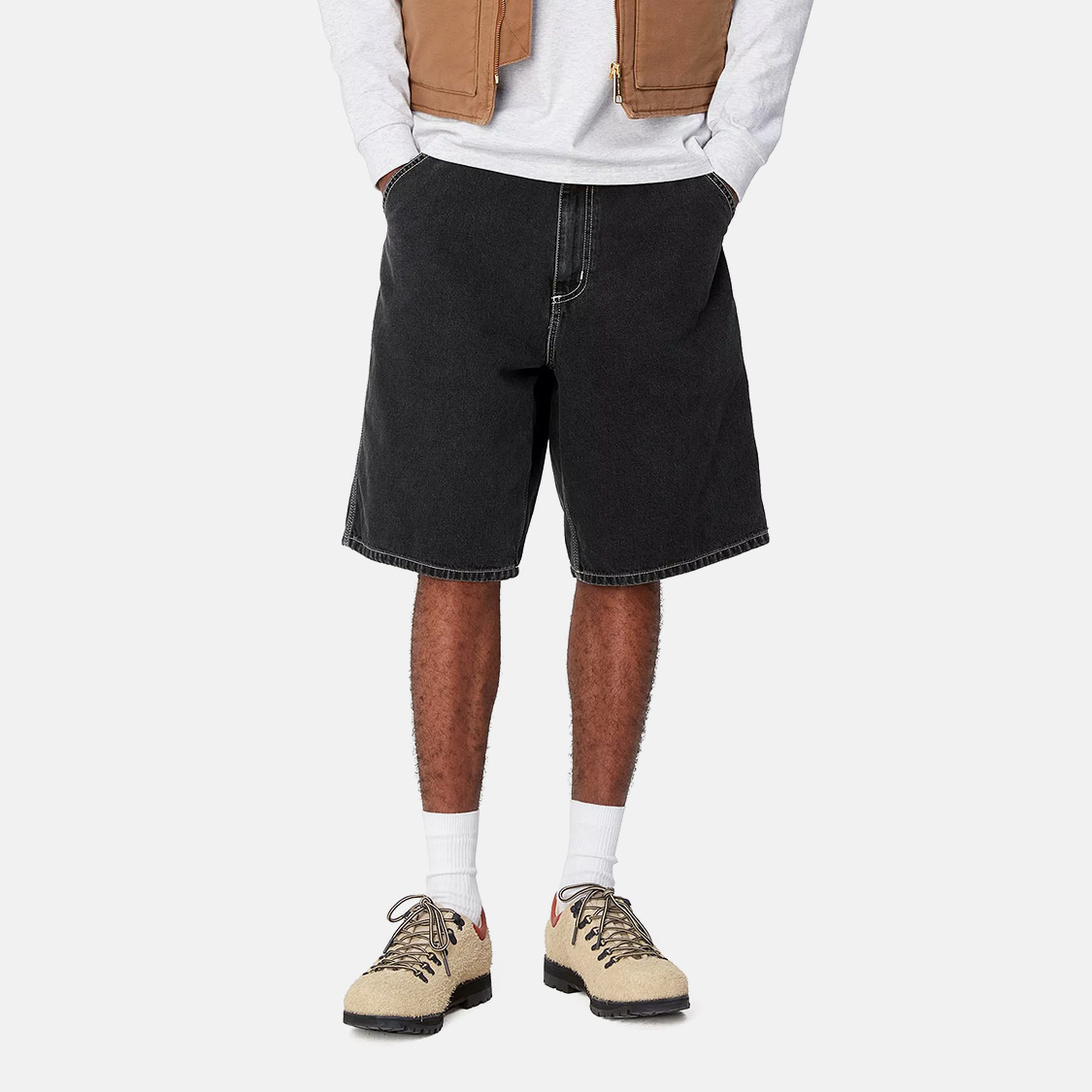 Carhartt WIP - Simple Short Heavy Stone Wash Black