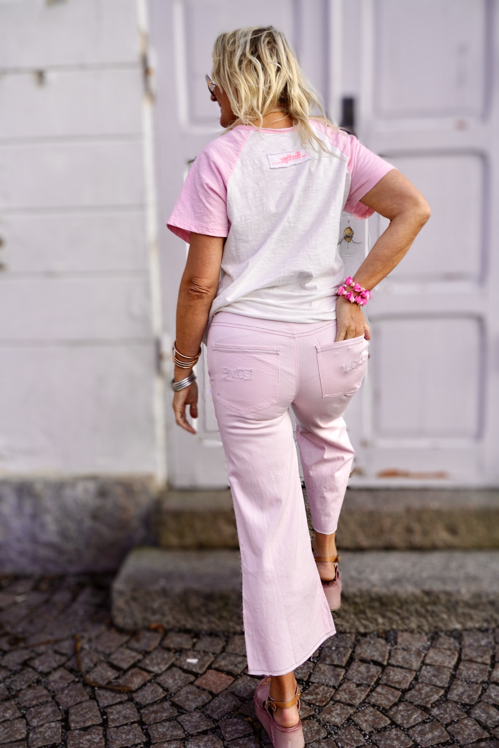 SIENNA COTTON STRETCH PANT IBIZA PINK  - 5