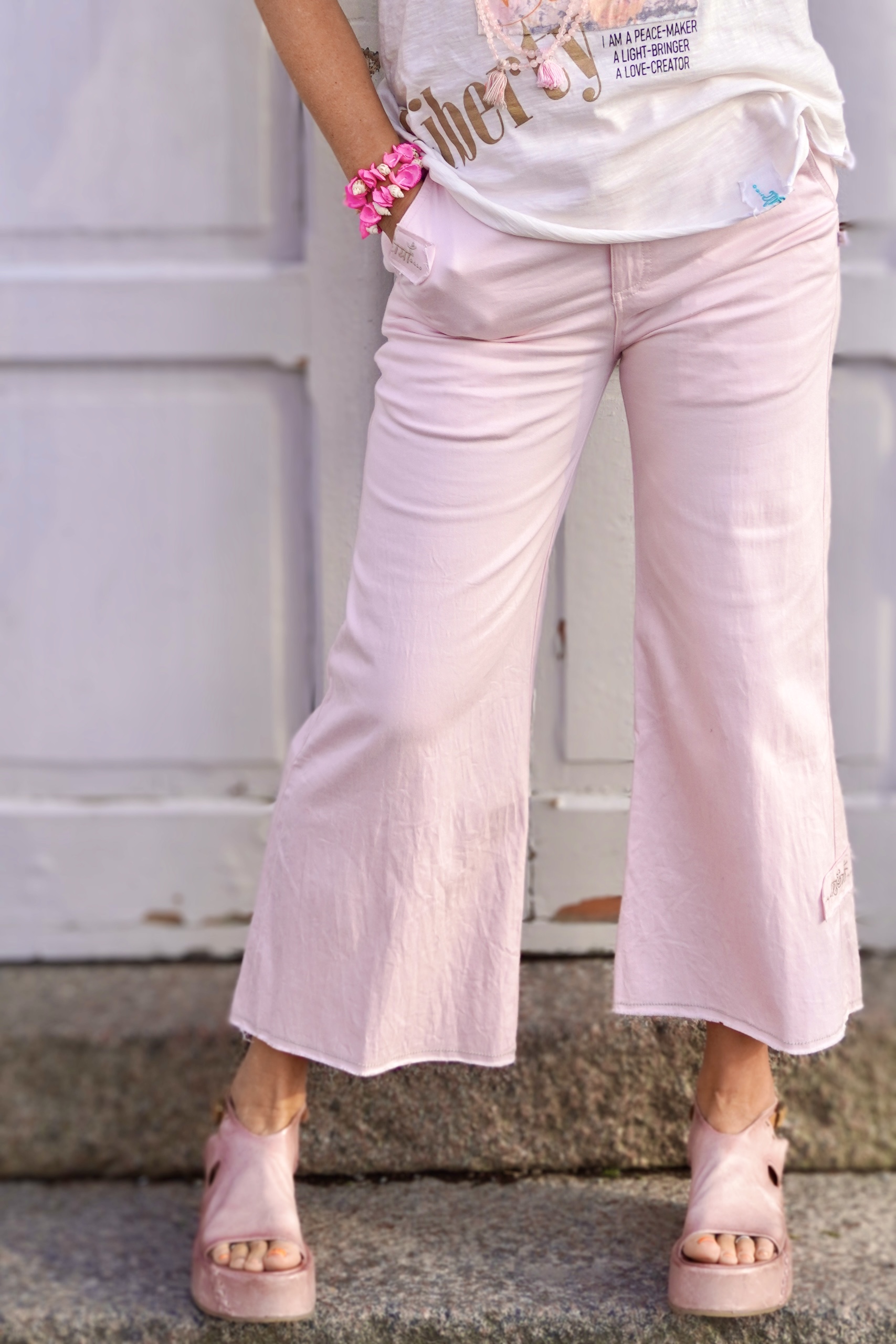 SIENNA COTTON STRETCH PANT IBIZA PINK 