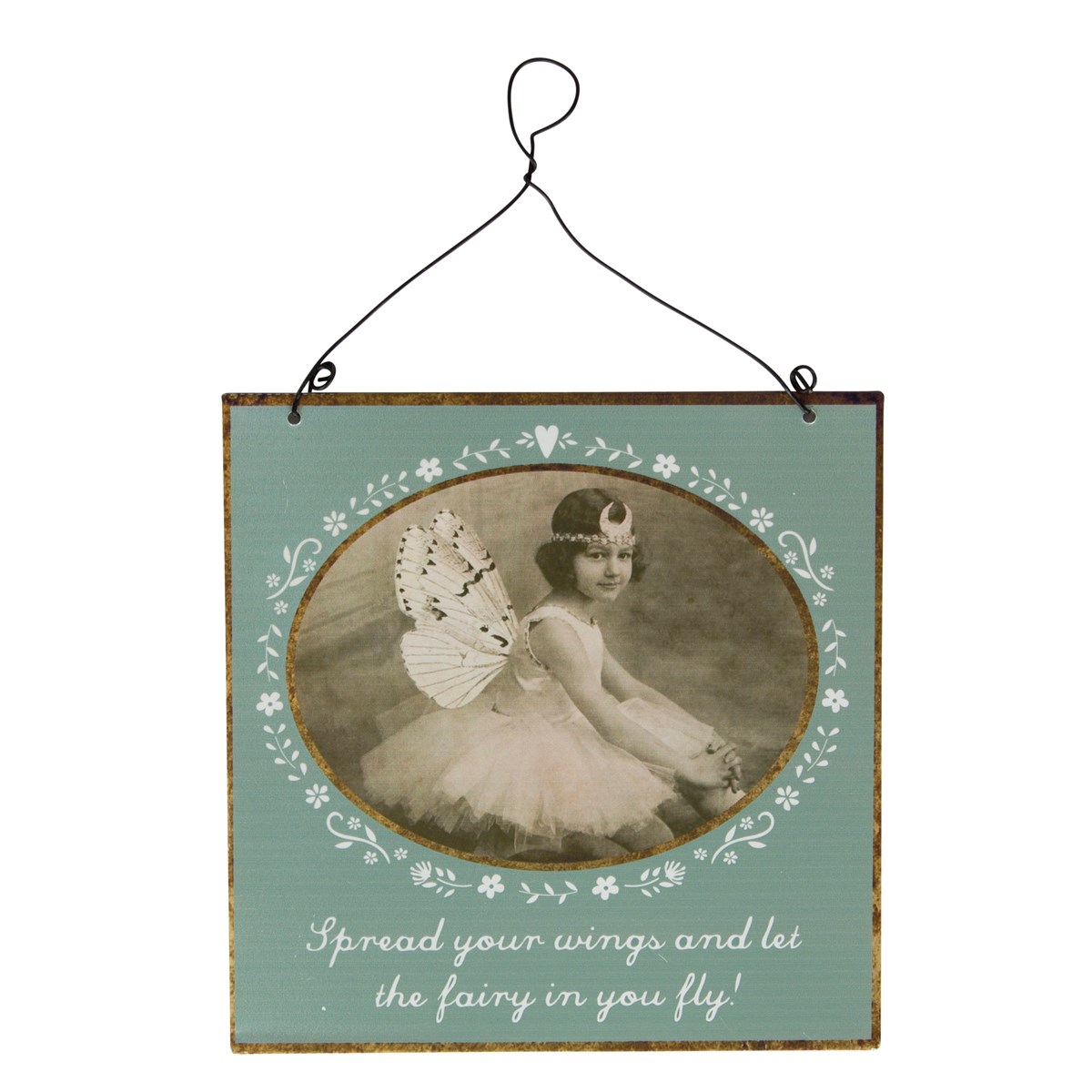 Plate sign Garden fairy shabby chic country style