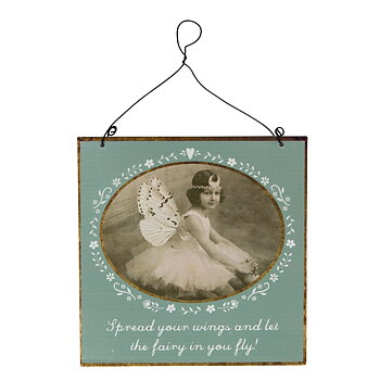 Plate sign Garden fairy shabby chic country style