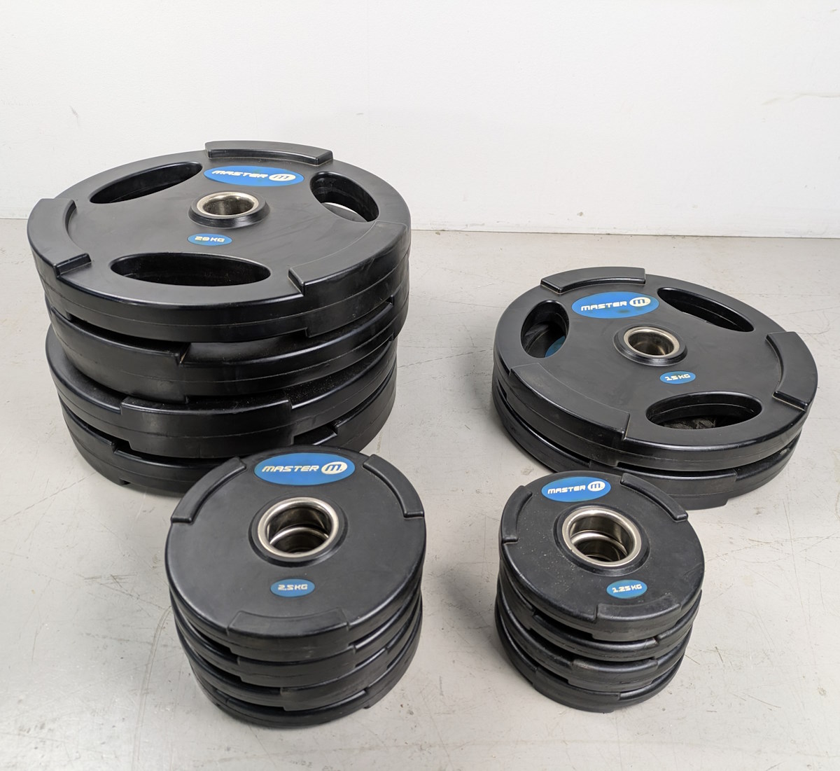 Viktset Master Gummi med handtag Svart 125 kg 