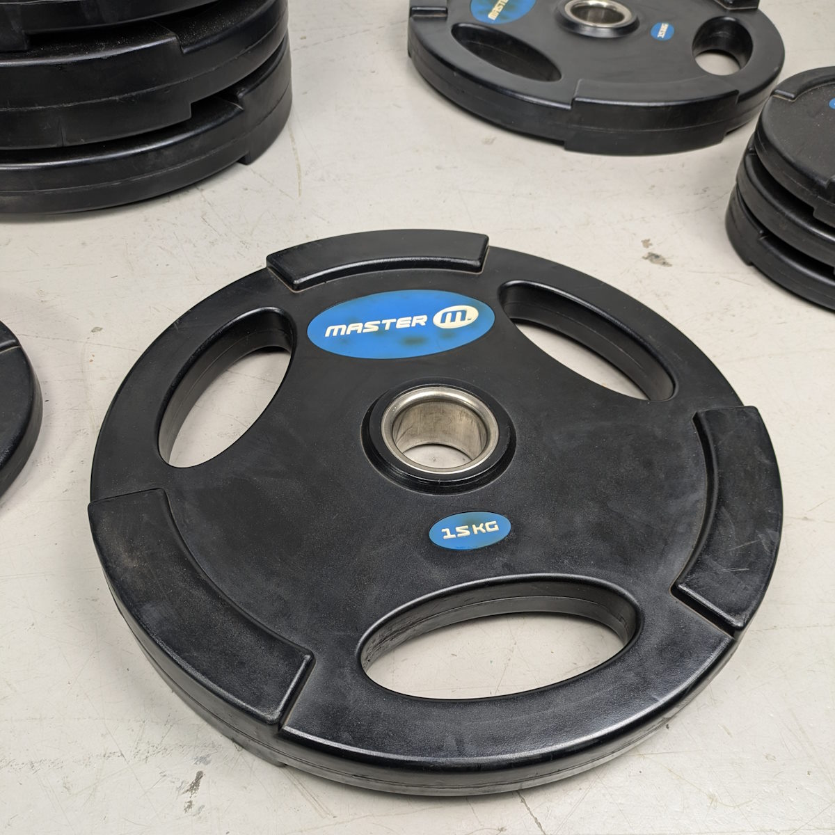 Viktset Master Gummi med handtag Svart 125 kg  - 3