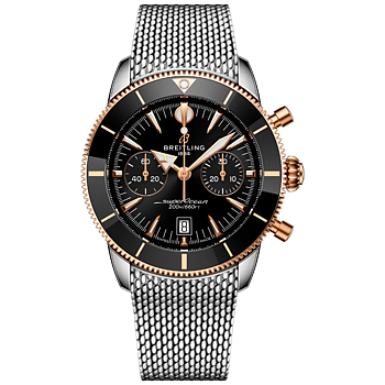 Breitling UB0156H11B1A1 Superocean Heritage Automatic B01 Chronograph 42 svart stål och 18 k rött guld
