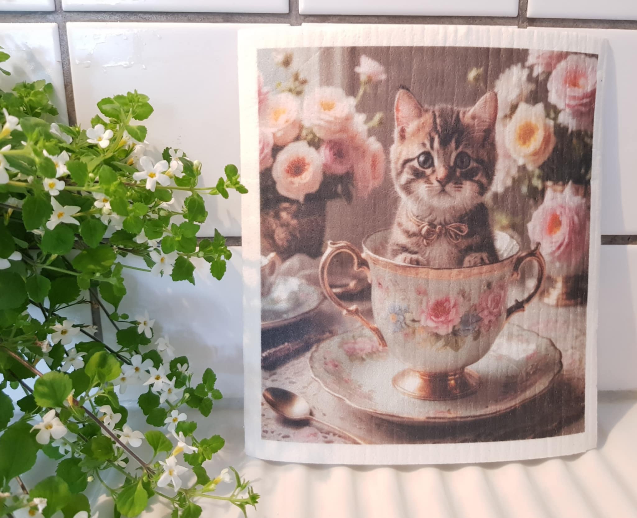 Disktrasa Katt i tekopp