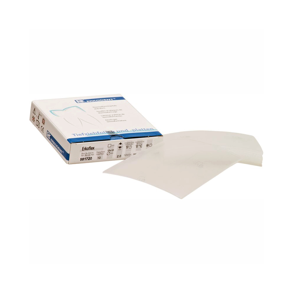 Erkoflex-Transparent Soft Square 2mm,  10st.