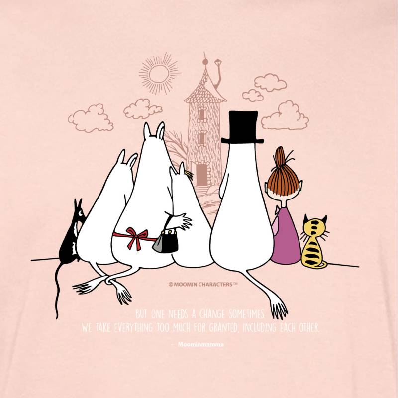 Moomin Quote T-shirt - Moomin 80 - Needs a change - Pink (Adult sizes) - 2