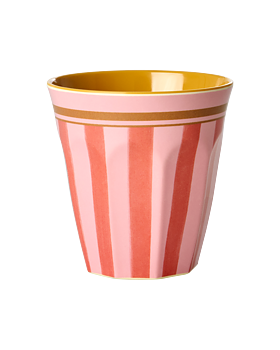 Krus Melamin Ris Pink Økologiske striber