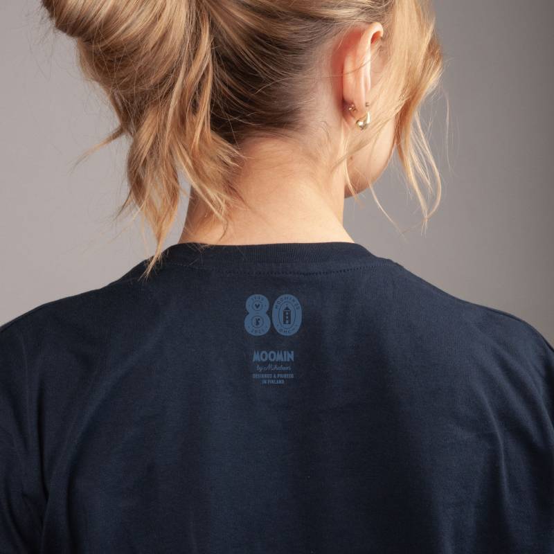 Mumin Citat T-shirt - Moomin 80 - Needs a change - Blå (Vuxenstorlekar) - 3