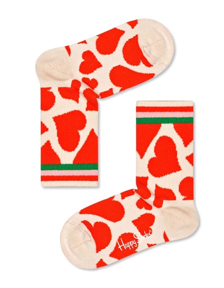 Happy Socks Kids Hearts Rib Sock