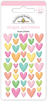 Butterfly Kisses Hearts A-Flutter Shape Sprinkles 