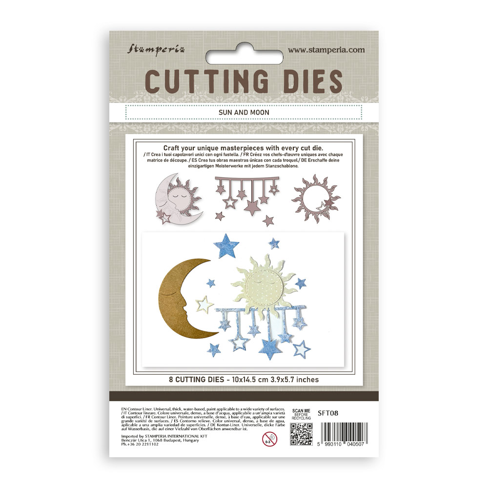 Cutting Dies A6 - Sun and moon  - 2