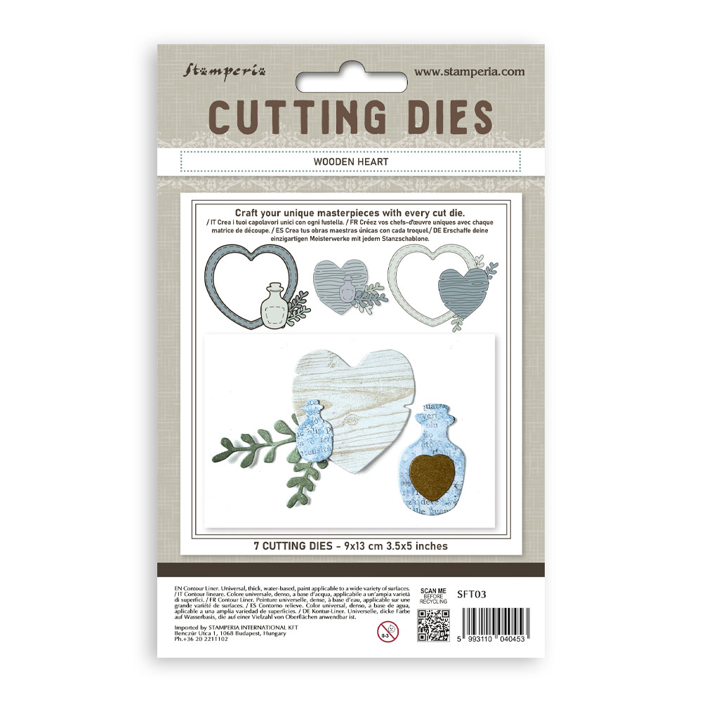Cutting Dies A6 - Wooden heart - 2