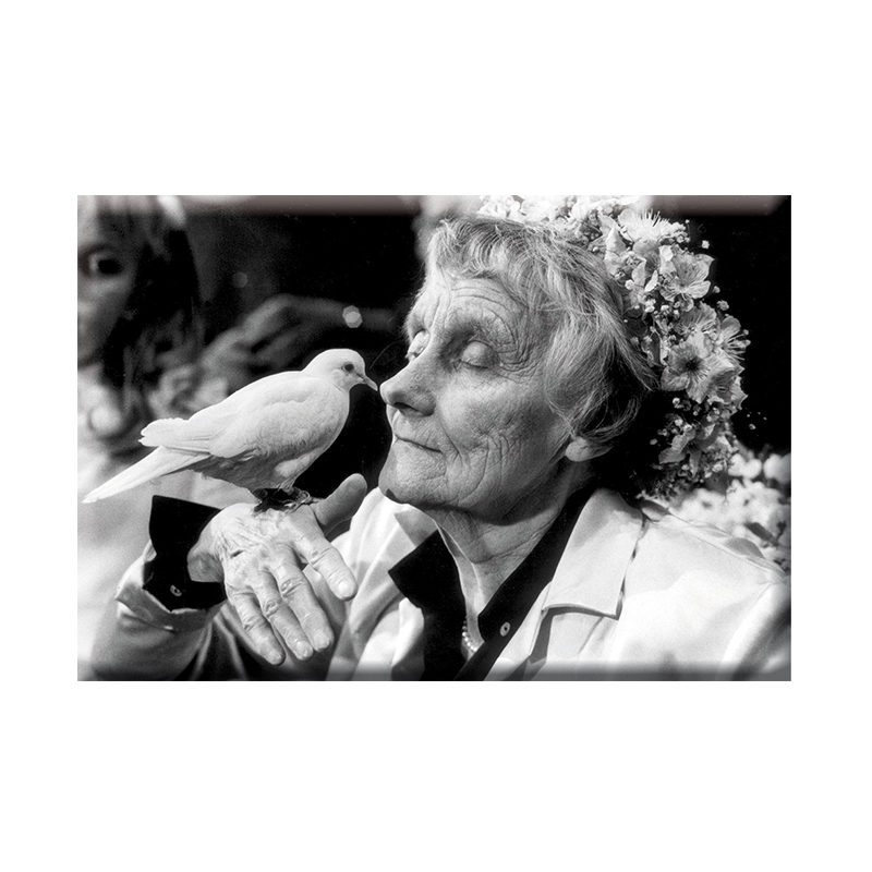 Astrid Lindgren : Kylskåpsmagnet - Astrid och Duvan