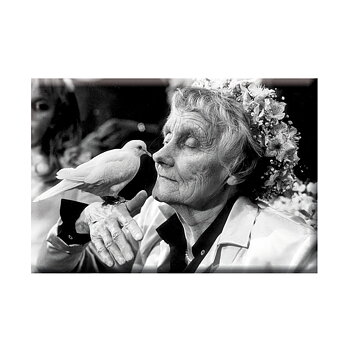 Astrid Lindgren : Kylskåpsmagnet - Astrid och Duvan